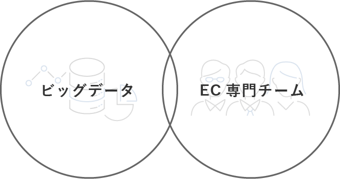 ビッグデータとEC専門チームの相乗効果を発揮します